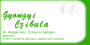 gyongyi czibula business card